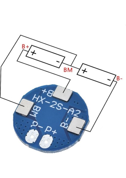 2s 5A 7.4V Bms Pil Koruma Balans Kartı 18650 Lityum Li-Ion Batarya