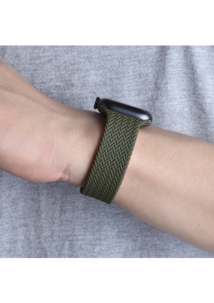Apple Watch Uyumlu Seri 3-4-5-6-Se Premium 42-44 mm Örgülü Solo Silikon Kordon modelleri