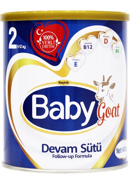 2 Keçi Sütü Bazlı Bebek Sütü 400 gr