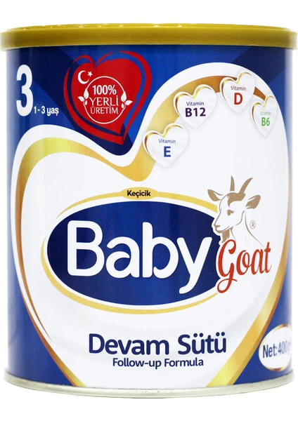 Baby Goat 3 Keçi Sütü Bazlı Bebek Sütü 400g