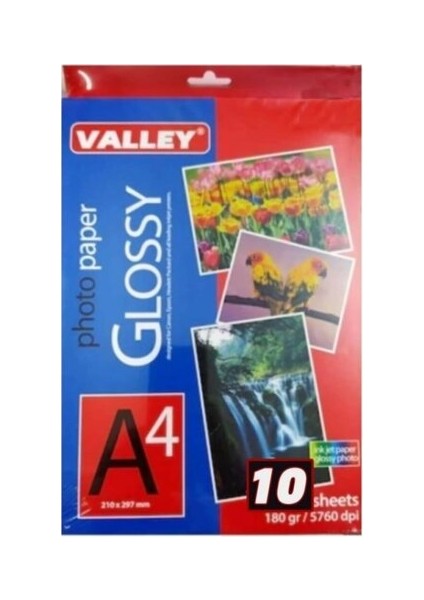 Glossy A/4 Fotoğraf Kağıdı 240 gr / 2880 Dpi 10'lu Paket