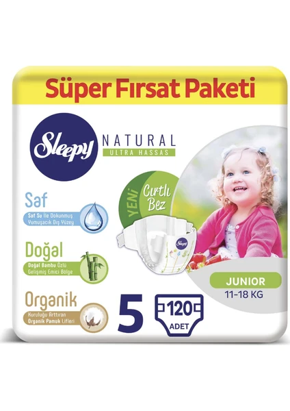 Natural 5 Numara 120 Li Bebek Bezi