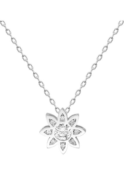Swarovski Taş Yaşam Çiçeği 925 Gümüş Kolye