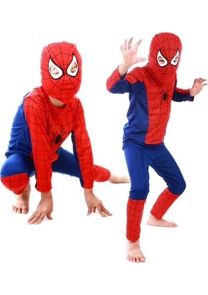 Spiderman Kostüm - Örümcek Adam Çocuk Kostümü - Maskeli Örümcek Adam Kostümü