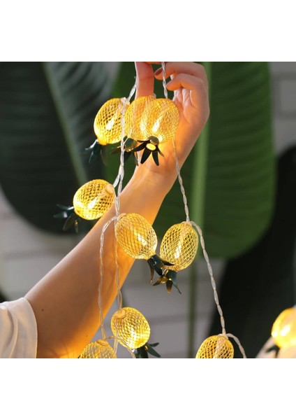 Dekoratif Led Işıklı Metal Ananaslar Ev Aydınlatma Pilli Lamba fiyatları