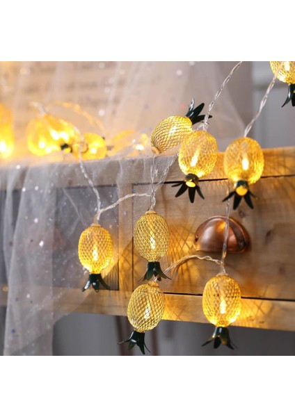 Dekoratif Led Işıklı Metal Ananaslar Ev Aydınlatma Pilli Lamba indirimleri