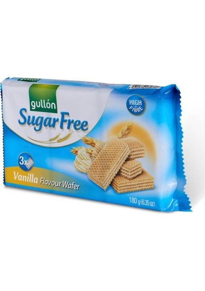 Vanilla Krema Dolgulu Şekersiz Gofret 180gr