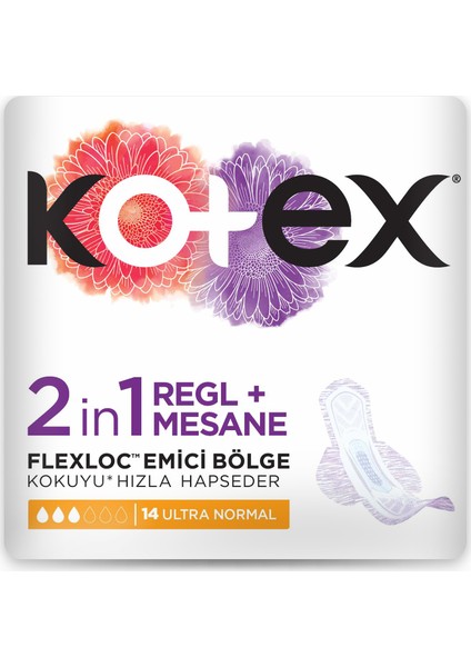 2 in 1 Regl + Mesane Ultra Normal Ped 14'lü