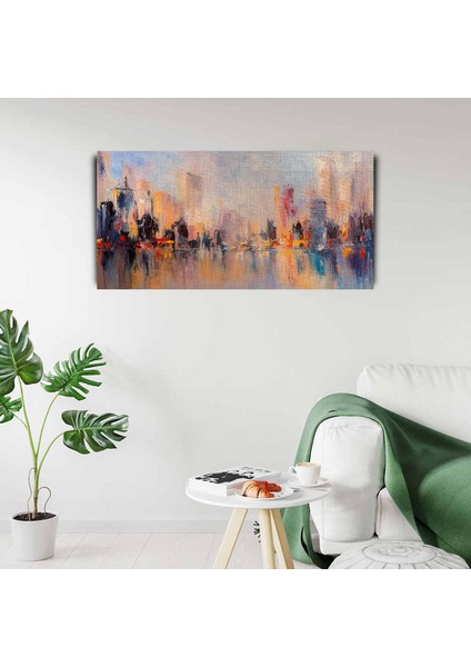 Renkli Kayıp Şehir Canvas Tablo (60X120) modelleri