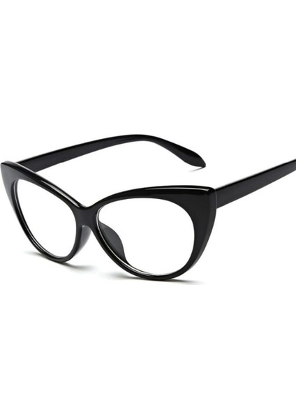 Kadın Güneş Gözlüğü Polarize Lensli Şeffaf Cam ve Siyah Çerçeve ile 145 mm fiyatları