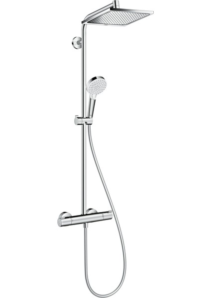 Crometta E Duş Kolonu 240 1 Jet, Ecosmart, Termostat ile 27281000