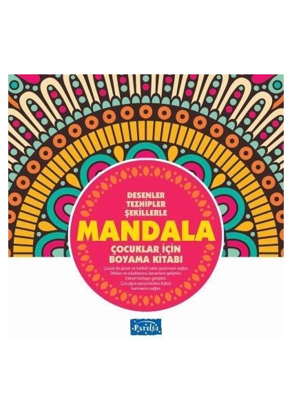 Mandala - Çocuklar İçin Boyama Pembe Kitap -