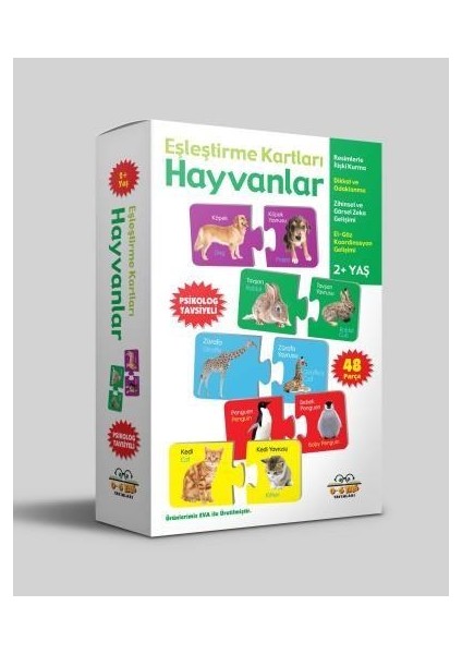 Hayvanlar - Eşleştirme Kartları -