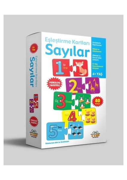 Sayılar - Eşleştirme Kartları -