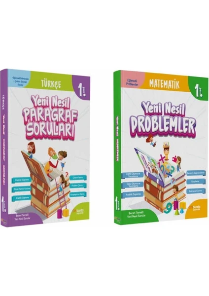 Onburda Yayıncılık 1. Sınıf Paragraf + Problem Kitabı 2 Kitap