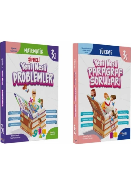 Onburda Yayıncılık 3. Sınıf Paragraf + Problem Kitabı 2 Kitap