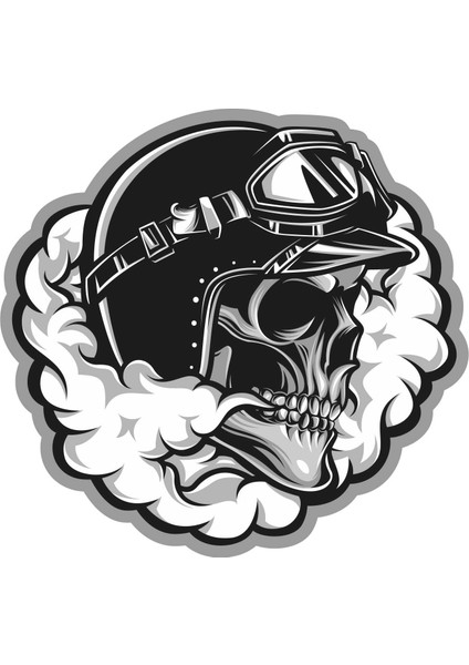 Motorcu Kurukafa Sticker - 13088
