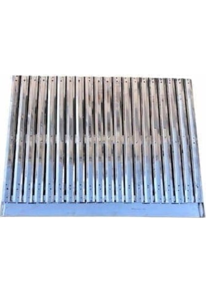 Mangal Barbekü Izgarası Paslanmaz Krom Oluklu 40x65 cm