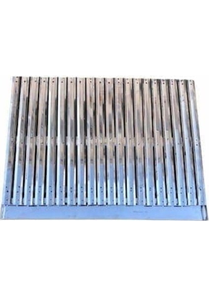 Mangal Barbekü Izgarası Paslanmaz Krom Oluklu 50x70 cm