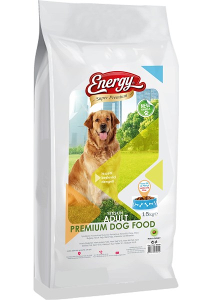 Dog Food Energy® Yetişkin Köpek Maması Kuzu Etli & Pirinçli – 15 kg