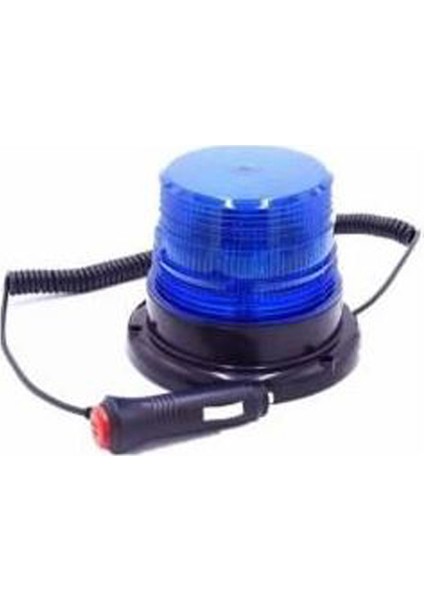 12-110V Çakar Lamba LED Mavi Kordon+Fişli Mıknatıslı