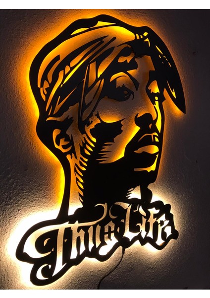Tupac Shakur Thug Life Işıklı Tablo
