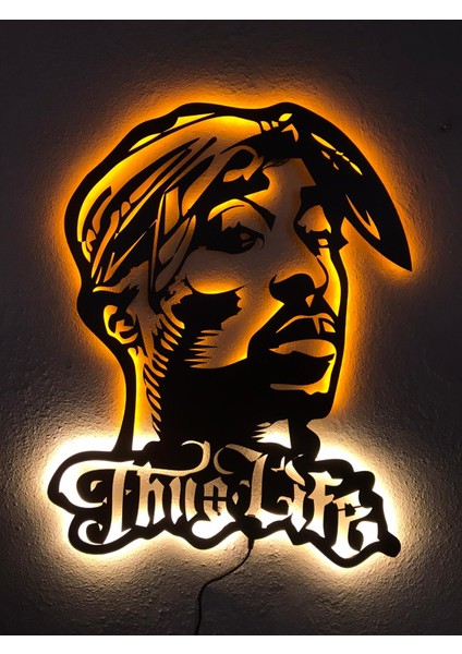 Tupac Shakur Thug Life Işıklı Tablo fiyatları
