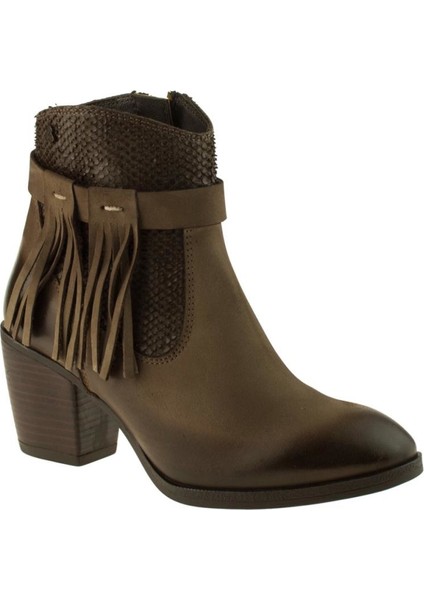 1704306 Vizon Kadın Topuklu Deri Bot