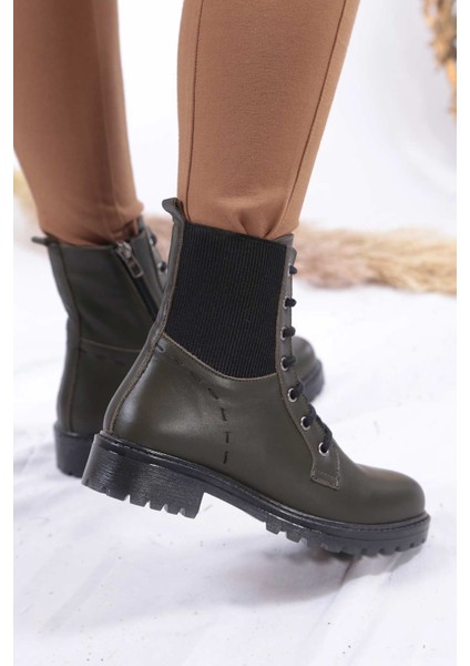 Deri Haki Kadın Postal Bot 202135204 modelleri