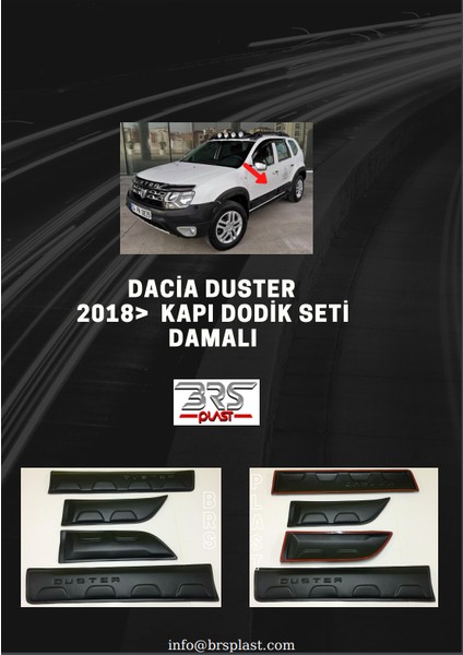 2018 Dacia Duster Damalı Kapı Dodik Set 4 Prç.