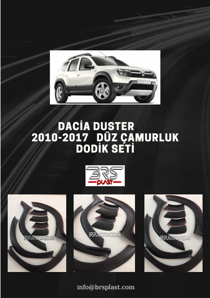 2010-2017 Dacia Duster Düz Çamurluk Dodik 8 Prç.