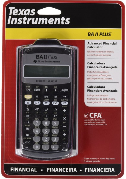 Texas Instruments Advanced Finansal Hesap Makinesi Ba II Plus (Yurt Dışından)