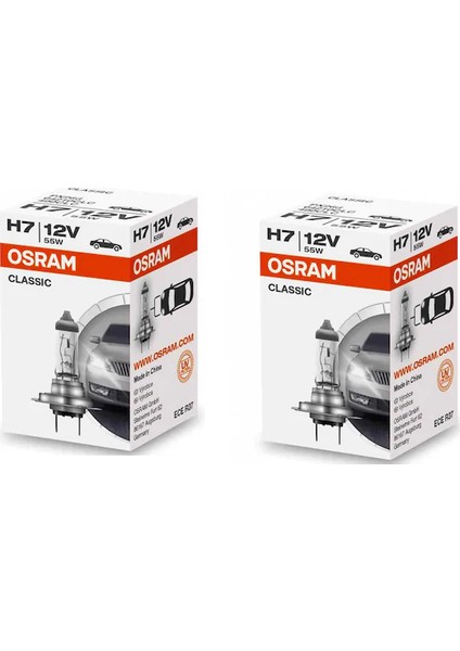 2 Adet Osram 64210 Clc Classic H7 Far Ampulü 12 Volt 55 Watt