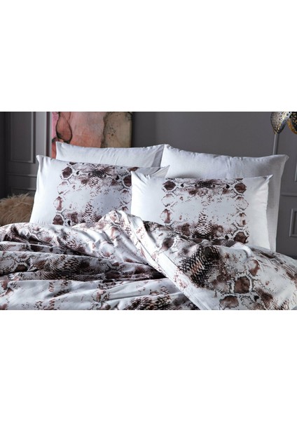 Polycotton Exotic Tek Kişilik Nevresim Takımı Kahve