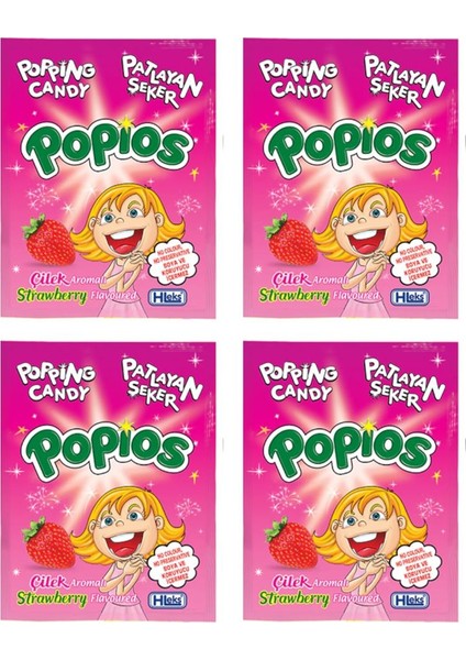 Şeker Papios 40 Lı Çilek 4 Paket