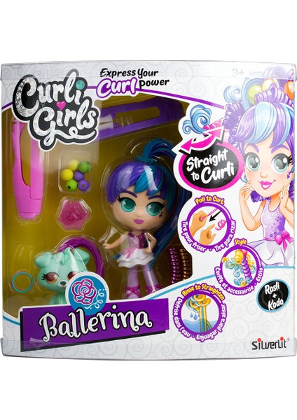 Curli Girls Bebek ve Hayvan 2'li Set - Rosli ve Koda