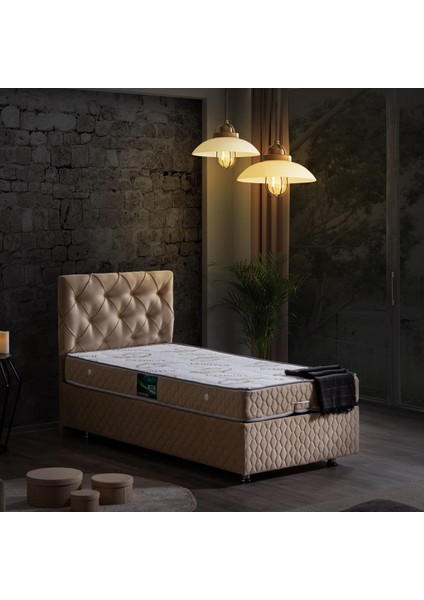 Vita Çift Kişilik Baza Başlık Comfort Yatak Seti - Bej