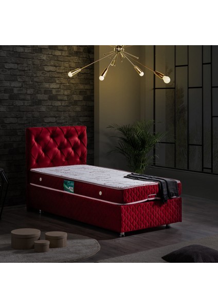 Vita Çift Kişilik Baza Başlık Comfort Yatak Seti - Bordo