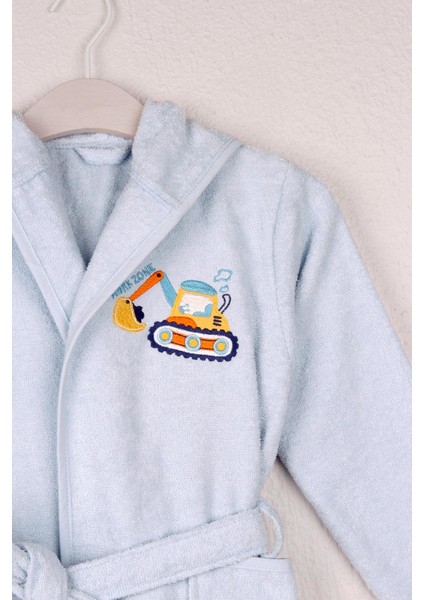 Pamuk Nakışlı Kapşonlu Erkek Çocuk Bornoz fiyatları