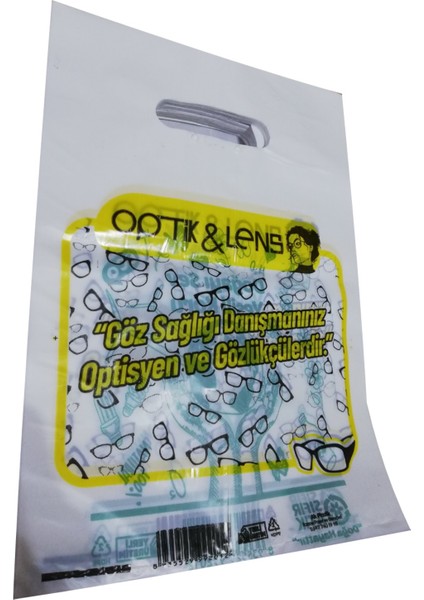 Merpak Ambalaj Baskılı Optik Gözlük Poşeti El Geçme 22x32 cm 1 kg x 200'lü