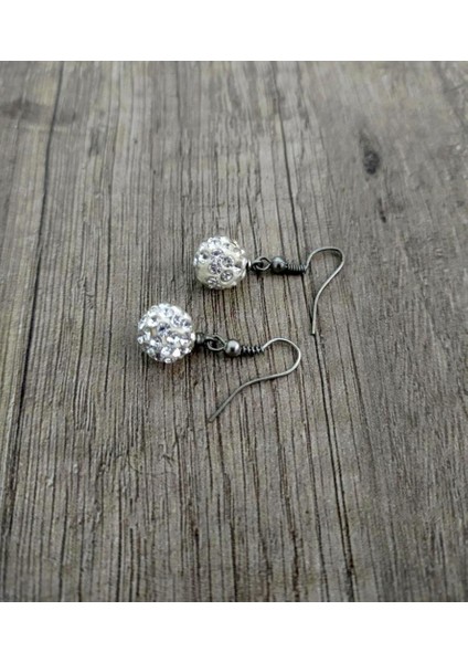 Şambala Model Swarovski Taşlı Beyaz Sallantılı Küpe fiyatları