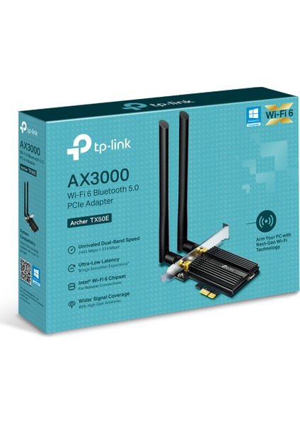 Archer TX50E AX3000 Wi-Fi 6 Bluetooth 5.0 PCIe Adapter