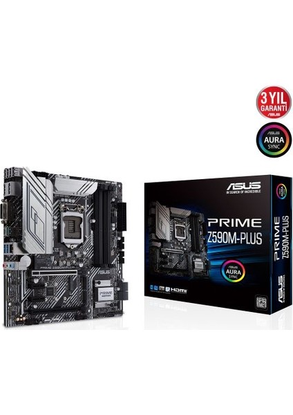 Prime Z590M-Plus Intel Z590 DDR4 5133 MHz (OC) Lga1200 mAtx Anakart