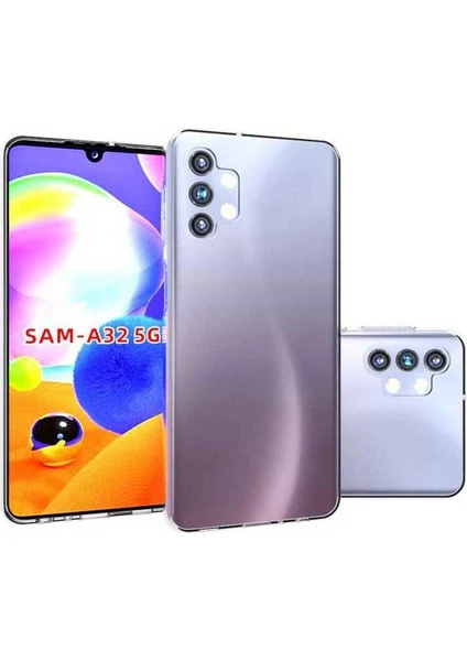 Case 4U Galaxy A32 Uyumlu 4G Kılıf A+ Şeffaf Lüx Süper Yumuşak 0.3mm Ince Slim Silikon