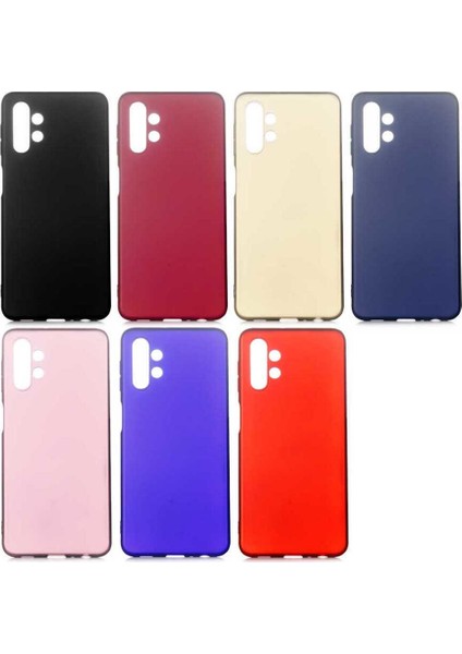 Case 4U Samsung Galaxy A32 4G Kılıf Klasik Mat Renkli Yumuşak Premier Silikon Altın