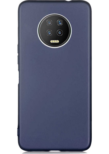 Infinix Note 7 Kılıf Klasik Mat Silikon Lüks Arka Kapak Premier Lacivert