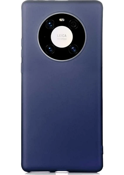 Case 4U Huawei Mate 40 Pro Kılıf Klasik Mat Renkli Yumuşak Premier Silikon Lacivert