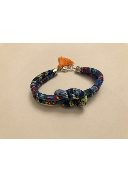 , Otantik Elişi, Unisex, Gemici Düğümü Detaylı Bohem Bileklik.