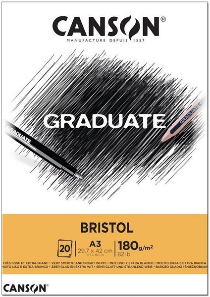 Çizim Bloğu Graduate Cangrad Bristol 20 Sayfa A3 180 gr