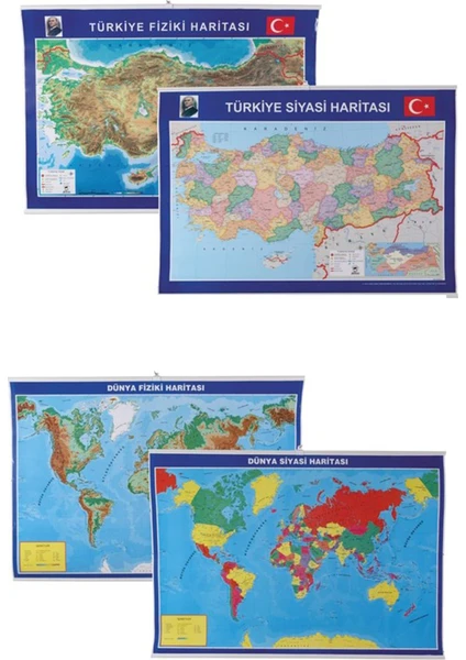 Dünya ve Türkiye Haritası 70 x 100 cm